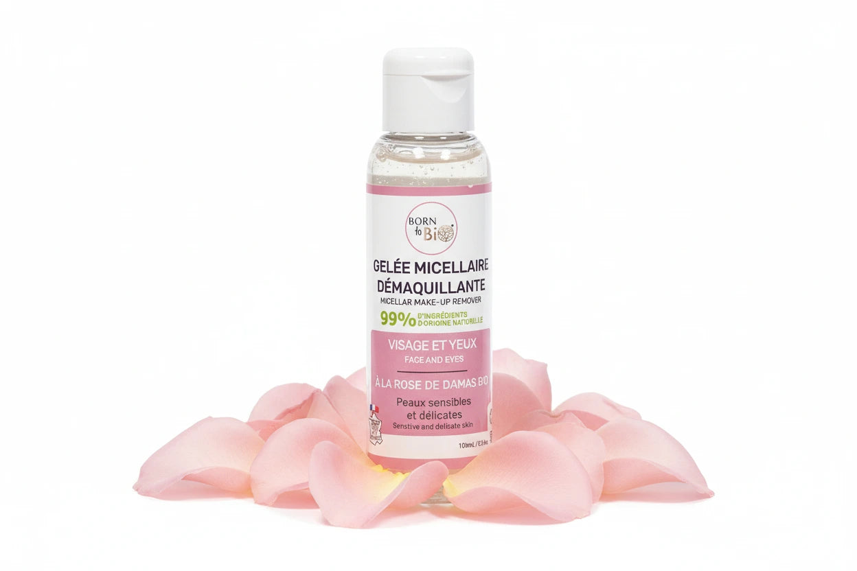 Gelée micellaire démaquillante  - À la Rose de Damas Certifiée Bio