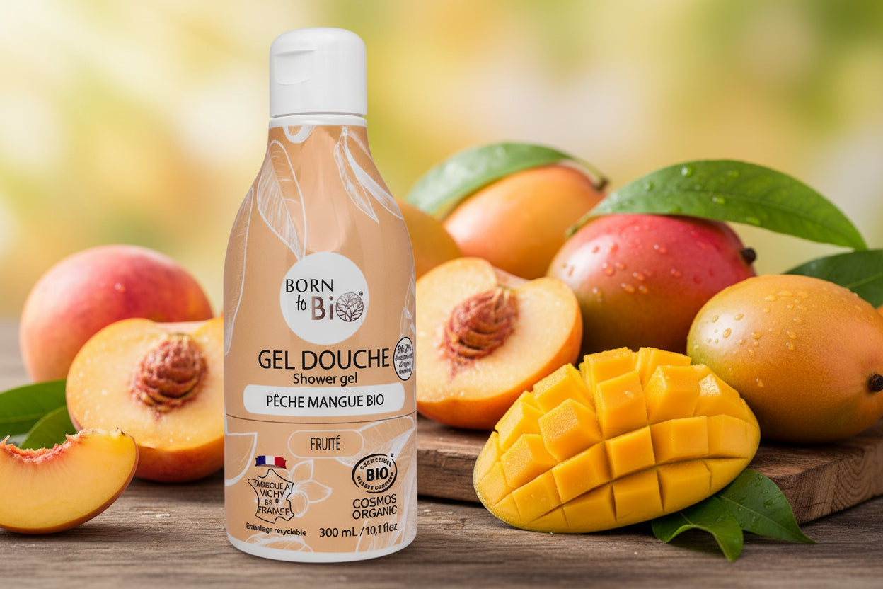 Gel Douche Pêche Mangue - Certifié Bio