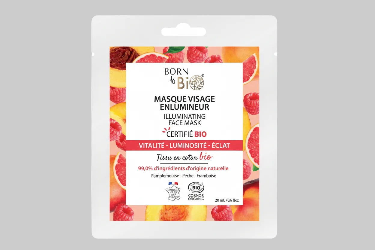 Masque visage Enlumineur en coton - Certifié Bio